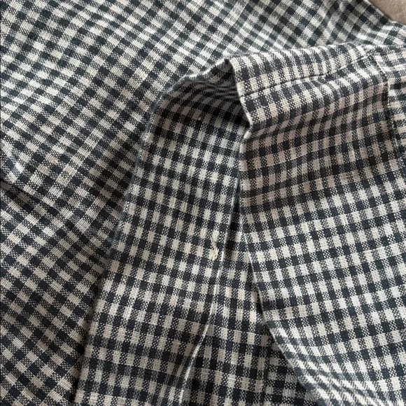 Reformation Gingham Wide Leg Pants Elastic Waist Trousers Pants Fernando Linen - Picture 9 of 9